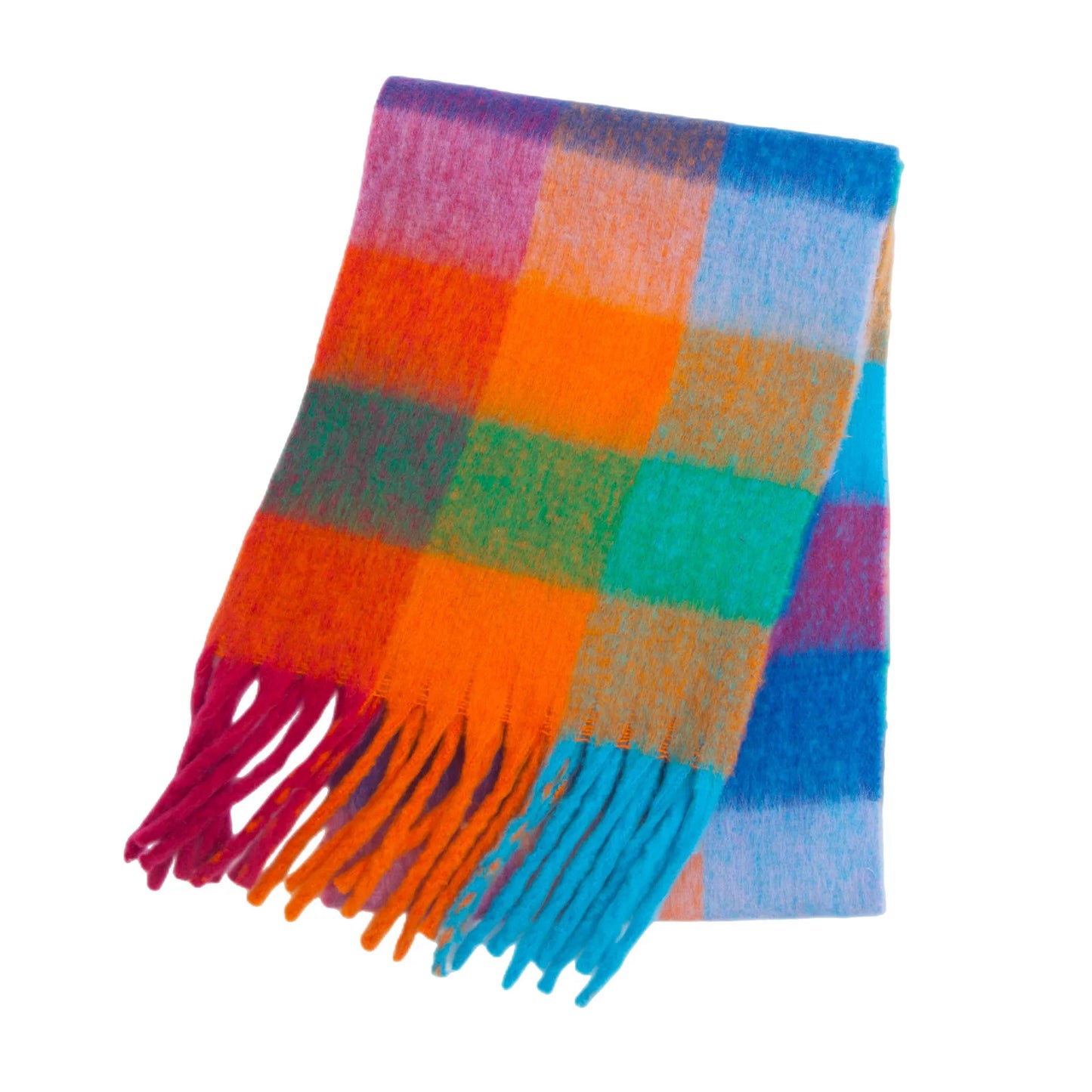 Grande écharpe épaisse en cachemire - Motifs Carreaux