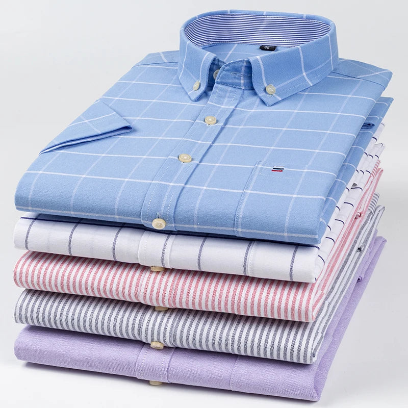 Chemises à manches courtes pour hommes - 100% coton