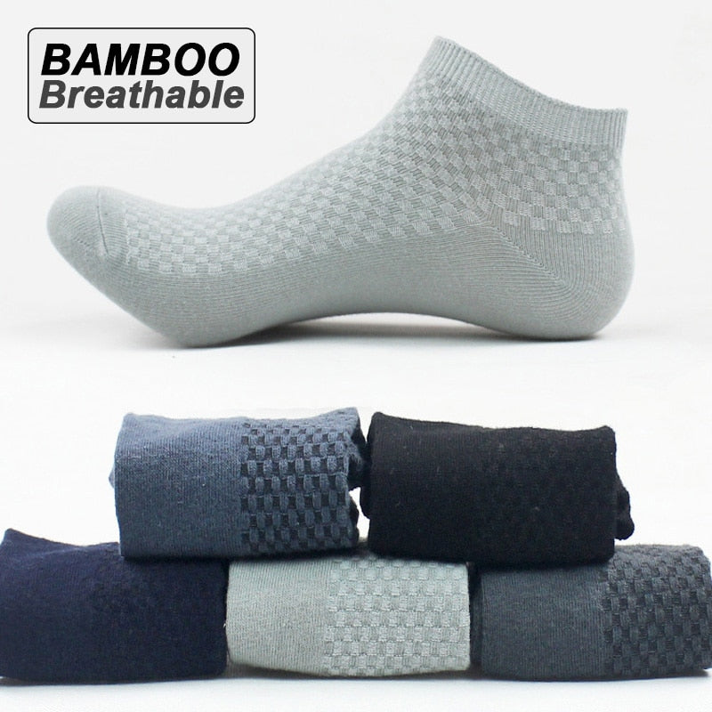 Lot de 5 Socquettes respirantes en fibre de bambou