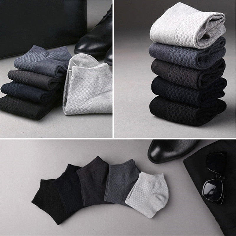 Lot de 5 Socquettes respirantes en fibre de bambou