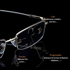 Lunettes mixtes progressives à branches flexibles