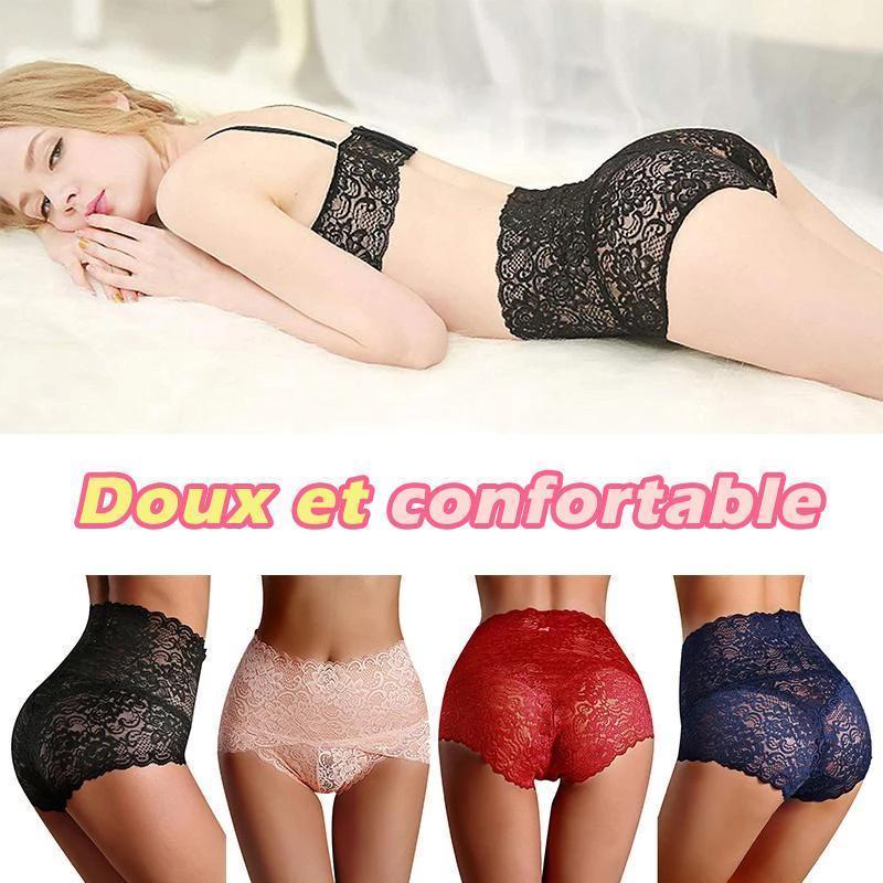 Lot de 2 Culottes Hautes Sexy en Dentelle