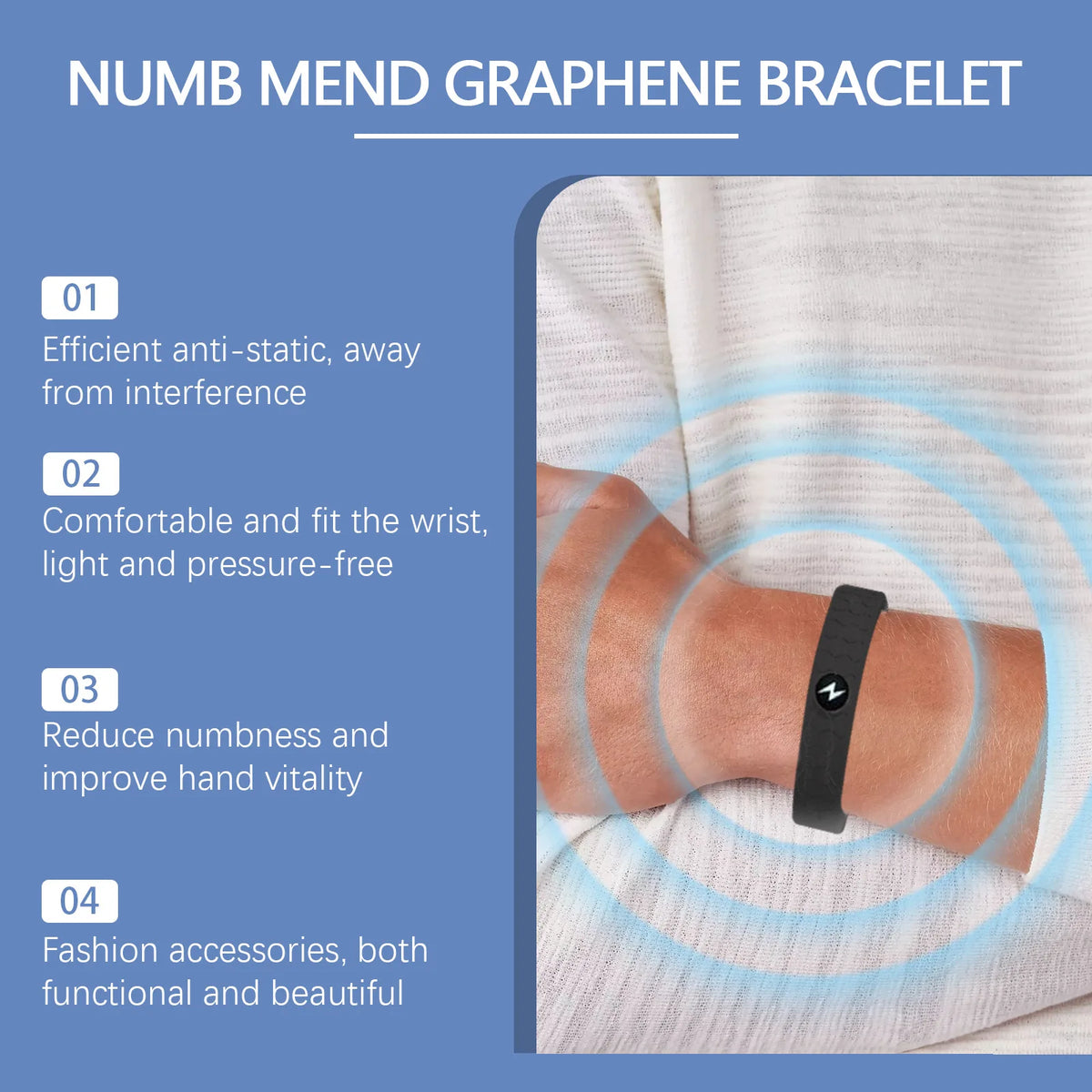 Bracelet Énergétique Réglable – Aide à Réduire la Sensation de Fatigue et d’Engourdissement – 1 ACHETÉ = 1 OFFERT