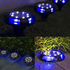 Lot de 4 Spots LED solaires discrets pour jardin
