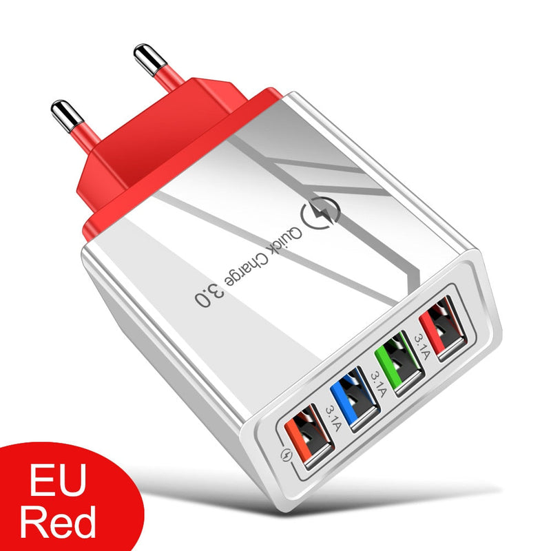 Chargeur 4 Ports USB - Rapidité +