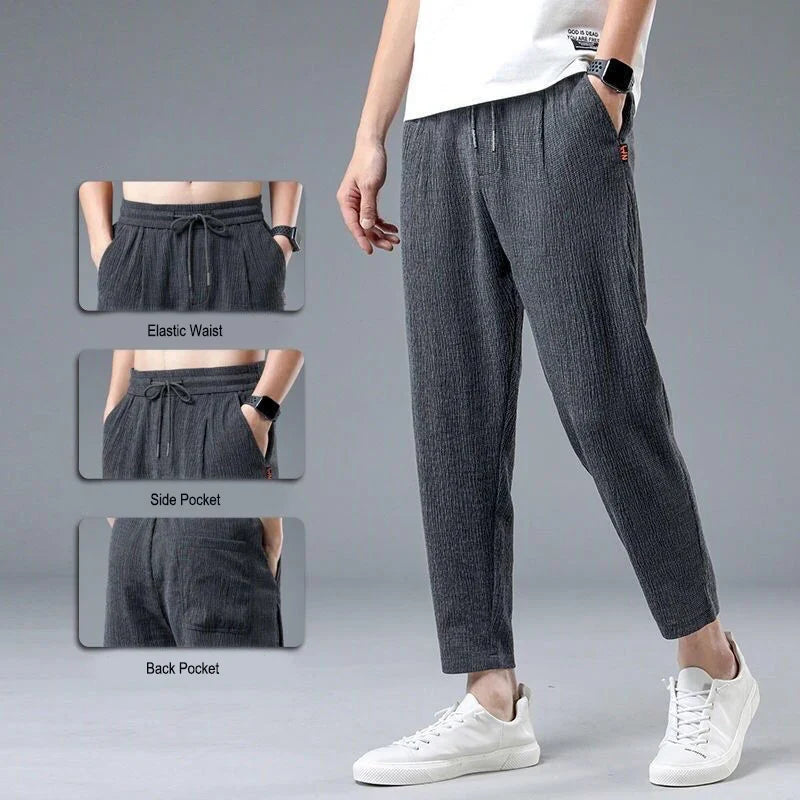 Pantalon Homme Été - Lin & Soie Glacée