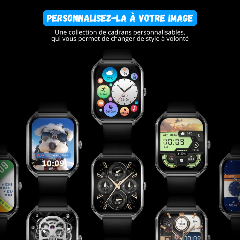 Montre Connectée Ultra Fine - Écran AMOLED HD 1.96"