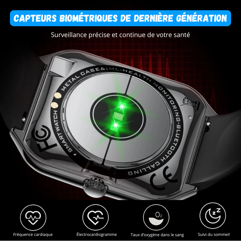 Montre Connectée Ultra Fine - Écran AMOLED HD 1.96"