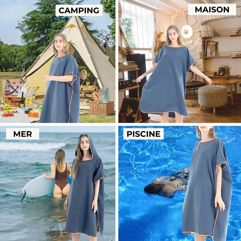 Poncho de Plage à Séchage Rapide