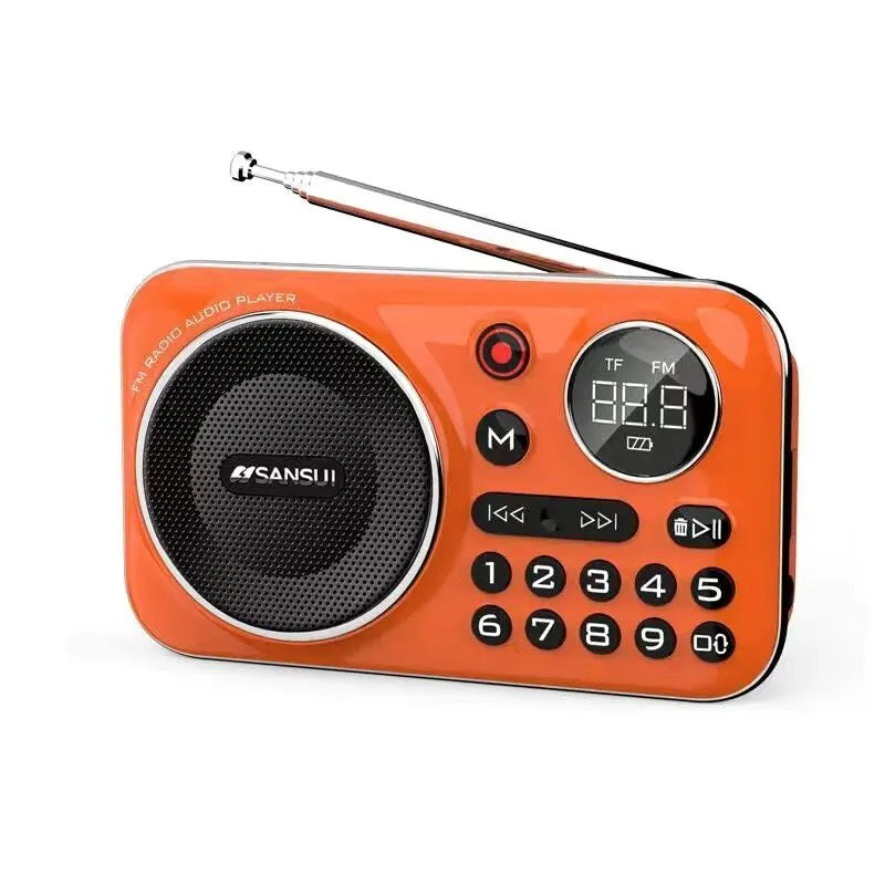 Mini Radio FM Vintage 4 en 1 avec fonction enregistrement - Bluetooth + Lecteur USB et Carte SD