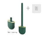 Kit Brosse de Toilette Silicone Souple + Brosse de Nettoyage