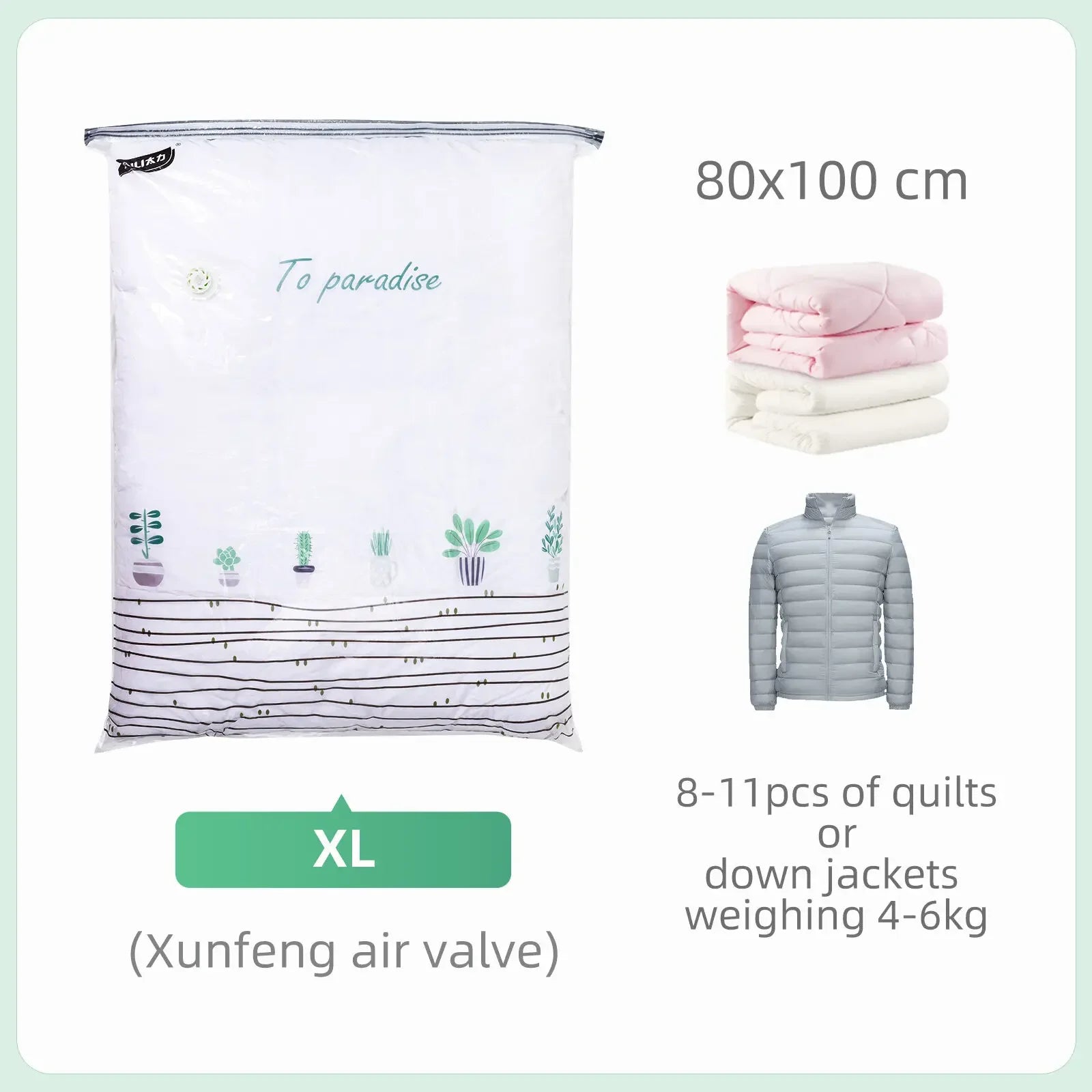 Sac Sous Vide de Compression Cubique pour Stockage de Vêtements ou Couettes