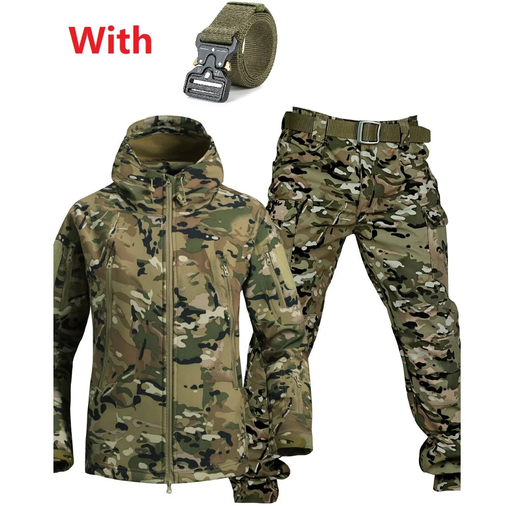 Ensemble Veste et Pantalon Militaire imperméable + Ceinture tactique OFFERTE