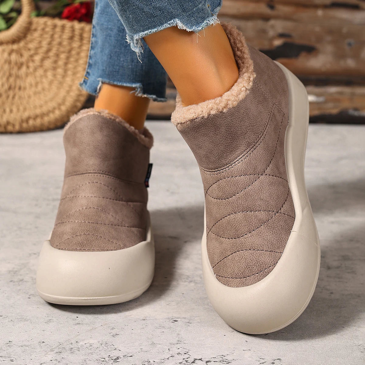 Bottines Décontractées Doublées Polaire - Antiglisse