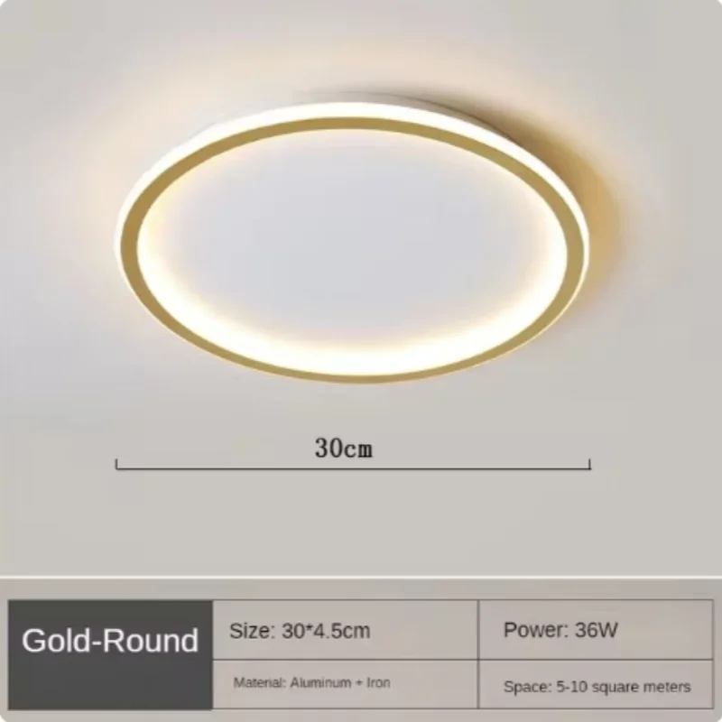 Plafonnier LED Circulaire Minimaliste pour Salon et Chambre — Design nordique élégant