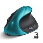 Souris verticale ergonomique sans fil rechargeable — 2.4G, USB, 1600 DPI, 6 boutons