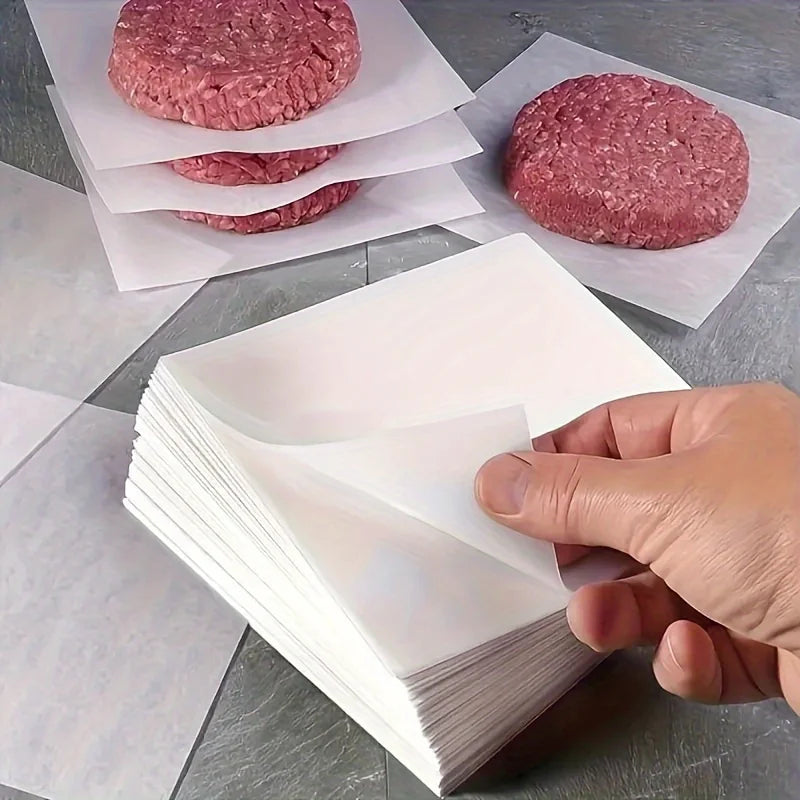 Lot de 100 Feuilles de Papier Cuisson Antiadhésif Épais – Pour Hamburgers, Biscuits, Pâtisseries & Emballage Alimentaire