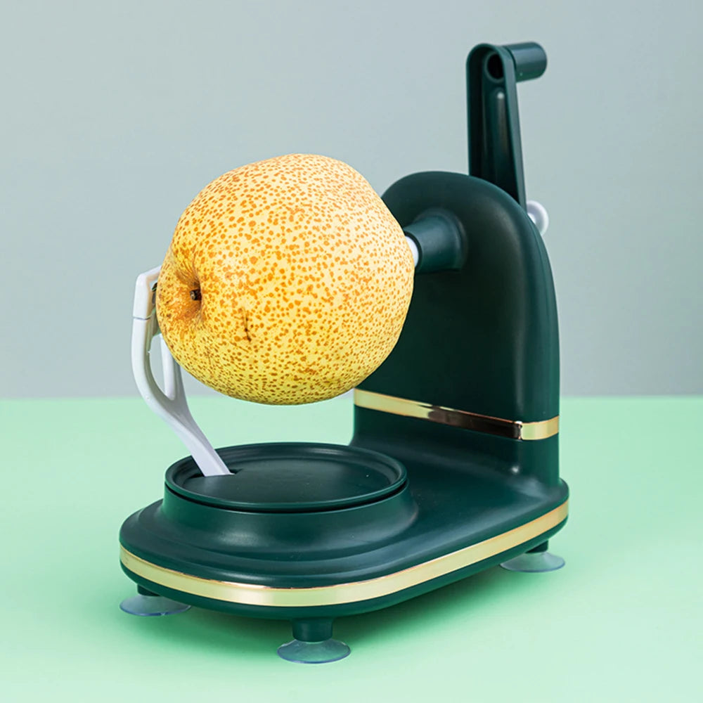 Machine à Éplucher Pommes et Poires Sans Effort + Outil de coupe en quartier et lame de rechange OFFERTS