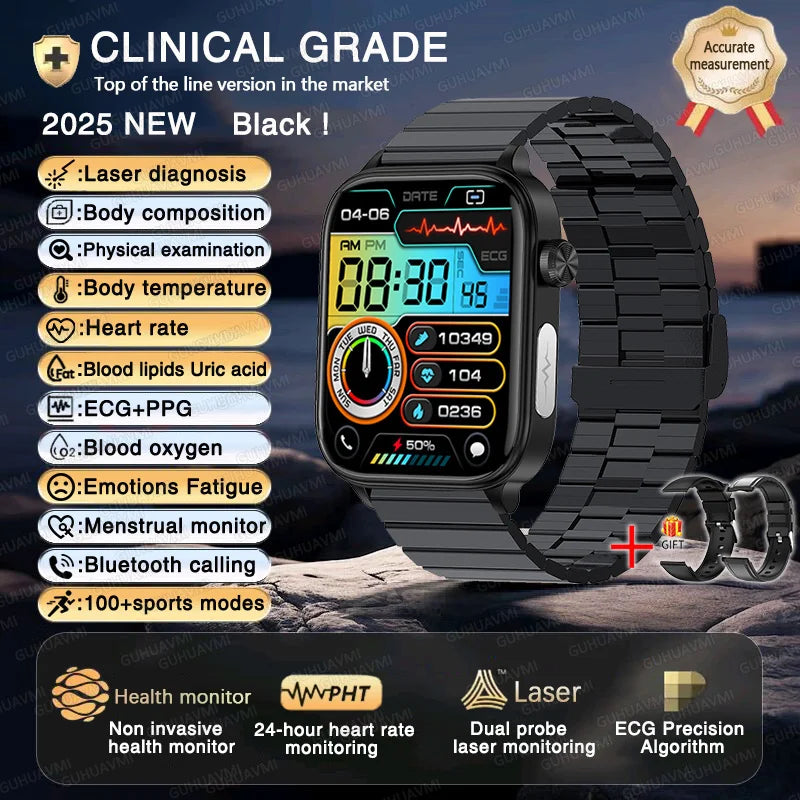 Montre Intelligente Santé – Rythme, Oxygène & Température