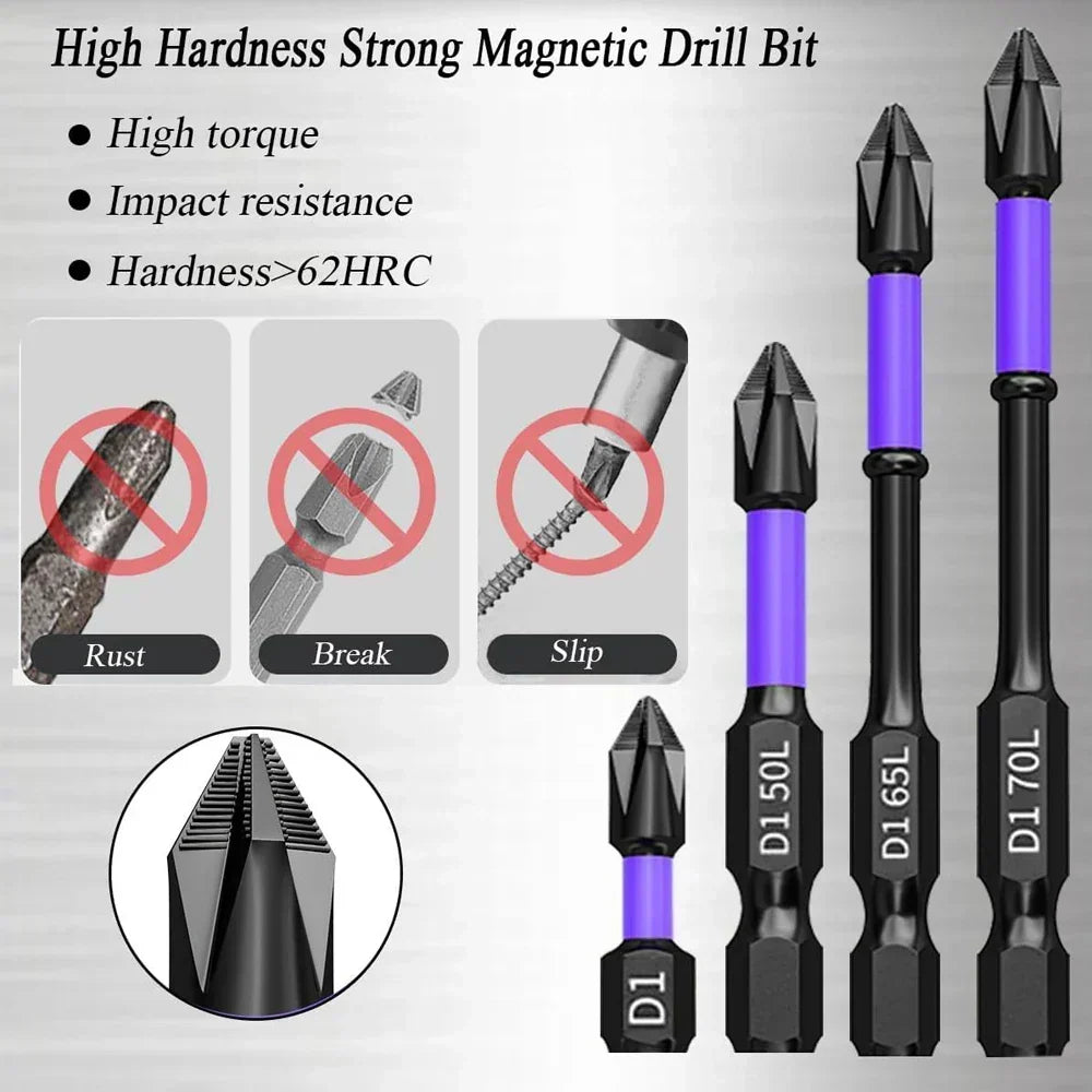 6 Embouts Tournevis Antichoc pour Perceuse – Magnétiques & Robustes