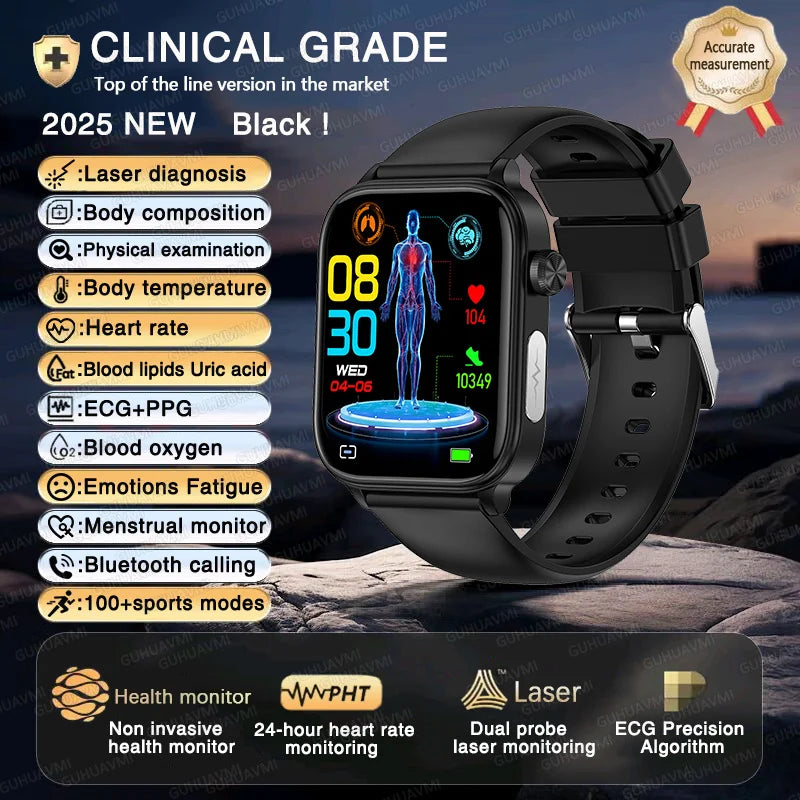 Montre Intelligente Santé – Rythme, Oxygène & Température
