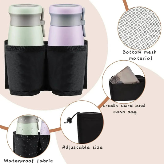 2x Porte-Gobelets de Valise – Voyage Mains Libres