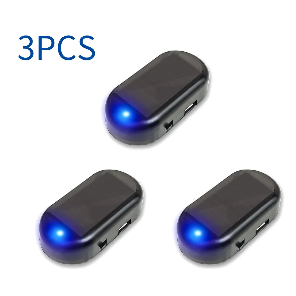Fausses Alarmes LED Solaires pour Voiture - Voyant Antivol Clignotant Sans Fil - 2 ACHETÉES = 1 OFFERTE