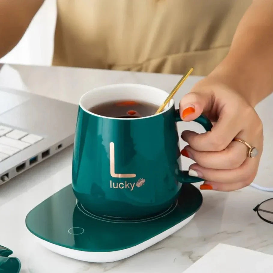 Ensemble Mug + Chauffe Tasse USB - Idée Cadeau