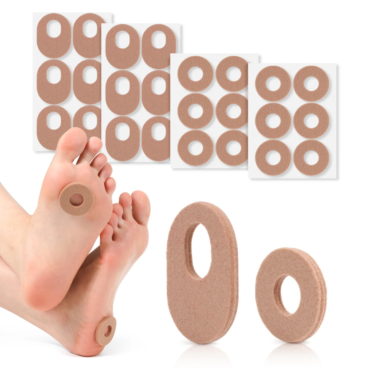 Lot de 36 Pansements Coussinets pour Verrues & Cors des Pieds