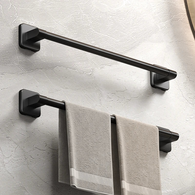 Barre Porte-Serviettes Auto-Adhésive – Noir Mat