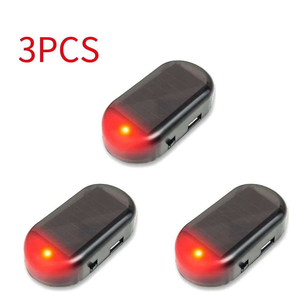 Fausses Alarmes LED Solaires pour Voiture - Voyant Antivol Clignotant Sans Fil - 2 ACHETÉES = 1 OFFERTE