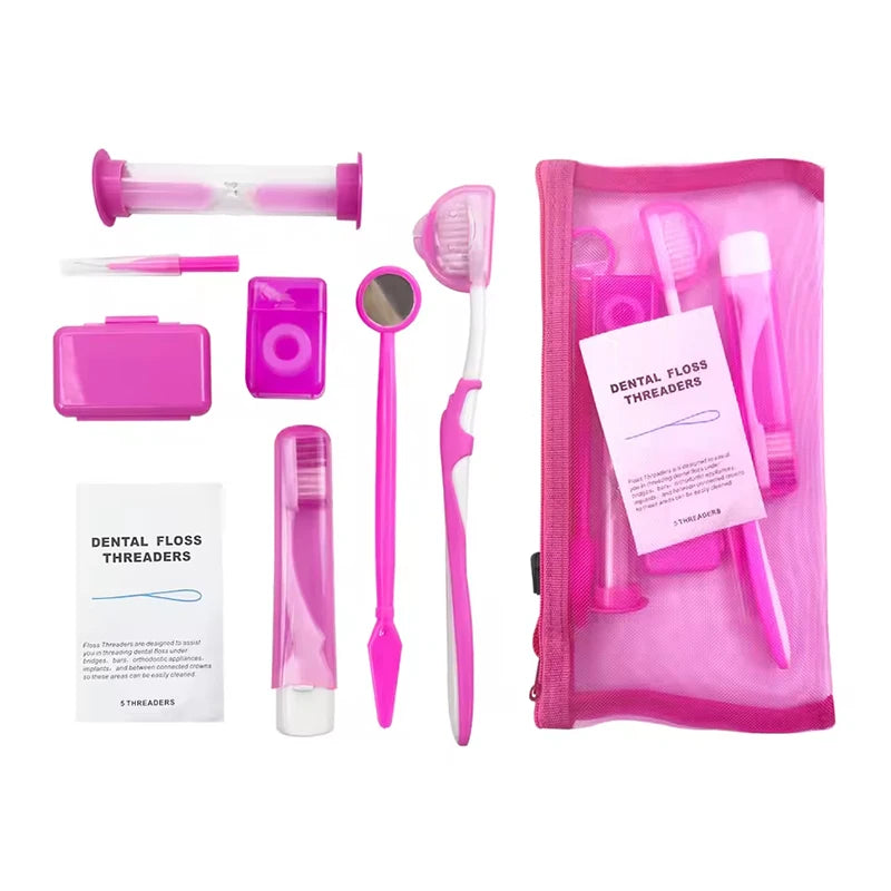 Kit Complet d'Hygiène Buccale 9PCS - Idéal en Voyage