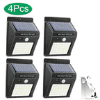 PACK de Apliques de pared solares de 30 LED con sistema PIR integrado