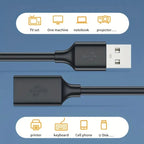 Câble d’Extension USB 3.0 Mâle vers Femelle – Transfert de Données Haute Vitesse (0,5 à 5 m)