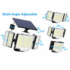 Lampe Solaire 348 LED Ultra Puissante - Télécommande