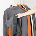 Pull Col Cheminé en Maille avec Doublure Polaire Homme