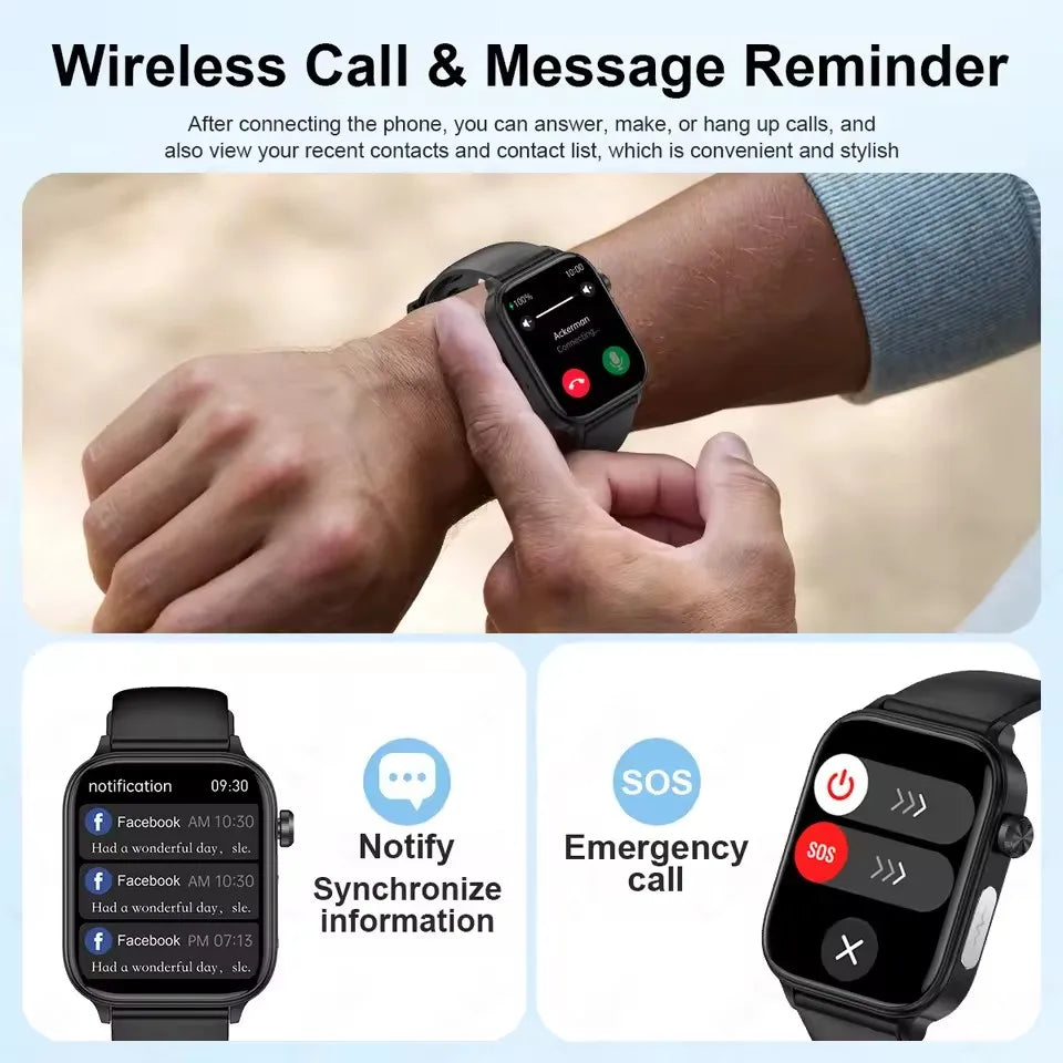 Montre Intelligente Santé – Rythme, Oxygène & Température