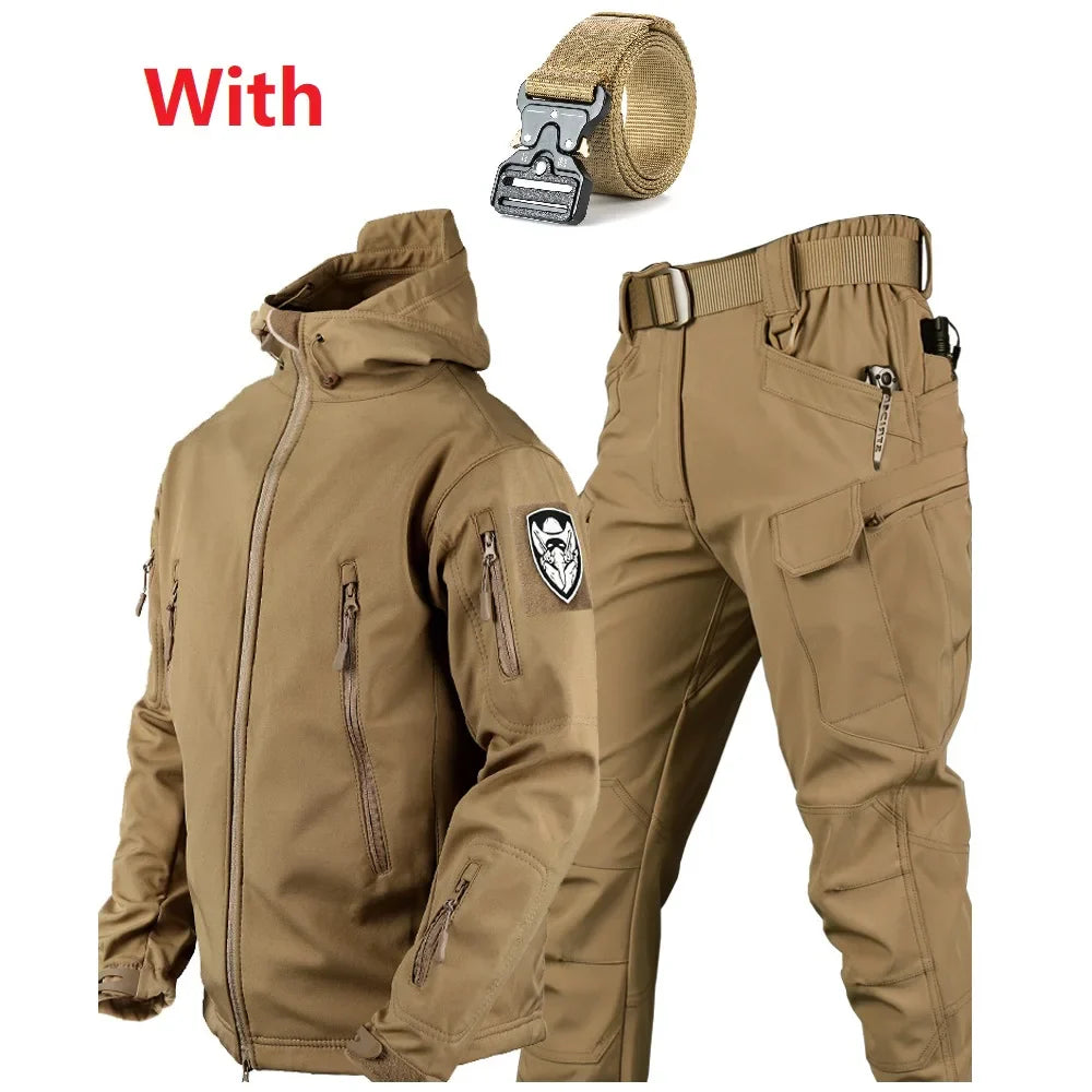 Ensemble Veste et Pantalon Militaire imperméable + Ceinture tactique OFFERTE