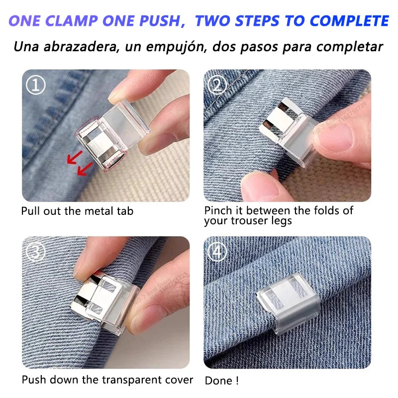 10x Clips Magiques pour Pantalon & Jean - Ourlet Express