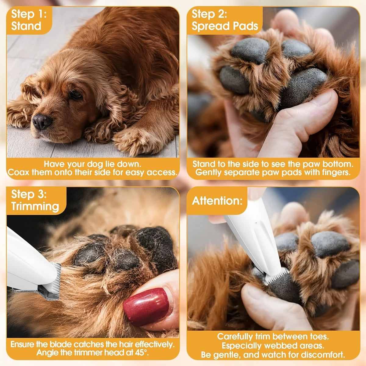 Mini Tondeuse de Toilettage pour Chat & Chien – Rechargeable USB, Silencieuse & Précise – Pour Pattes et Zones Sensibles