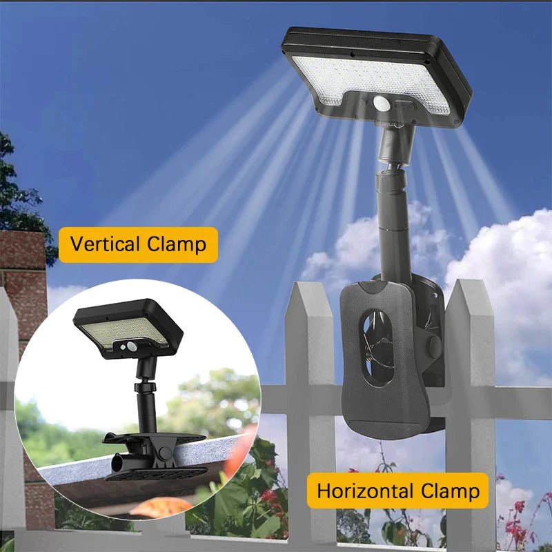 Lumière Solaire à Clip à Détecteur de Mouvement 360° & 4 Modes d'Éclairage