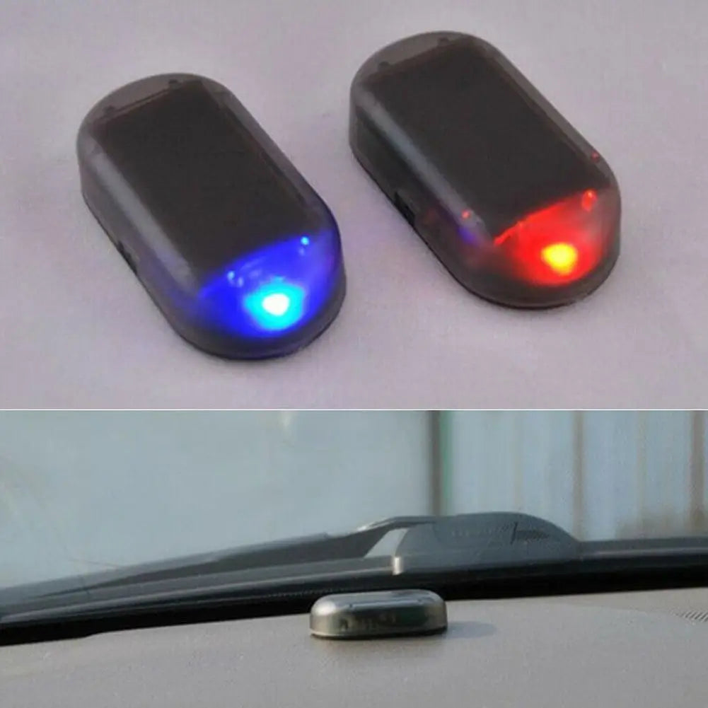 Fausses Alarmes LED Solaires pour Voiture - Voyant Antivol Clignotant Sans Fil - 2 ACHETÉES = 1 OFFERTE