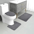 Set de 3 tapis de salle de bain WC absorbants antidérapants