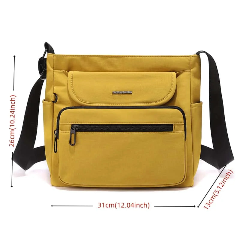 Sac à Main Femme en Nylon Léger – Grande Capacité, Multi-Compartiments, Bandoulière & Voyage