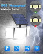 Lampe Solaire 348 LED Ultra Puissante - Télécommande