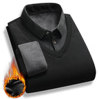 Pull Homme Hiver Épais Doublé Polaire