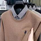 Pull Homme Hiver Chaud avec Col polo Intégré