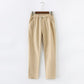 PANTALON EN COTON ET LIN POUR FEMME - TAILLE ÉLASTIQUE