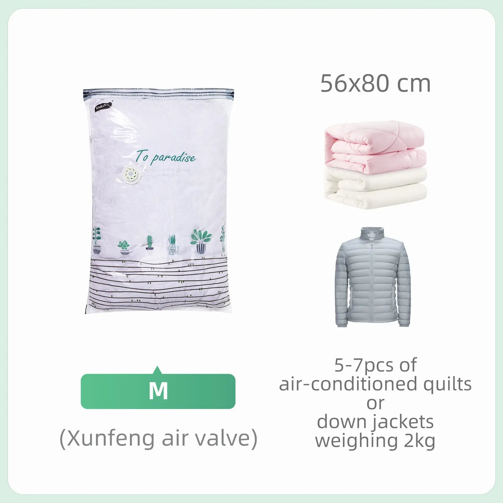 Sac Sous Vide de Compression Cubique pour Stockage de Vêtements ou Couettes