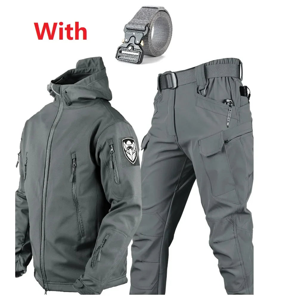 Ensemble Veste et Pantalon Militaire imperméable + Ceinture tactique OFFERTE